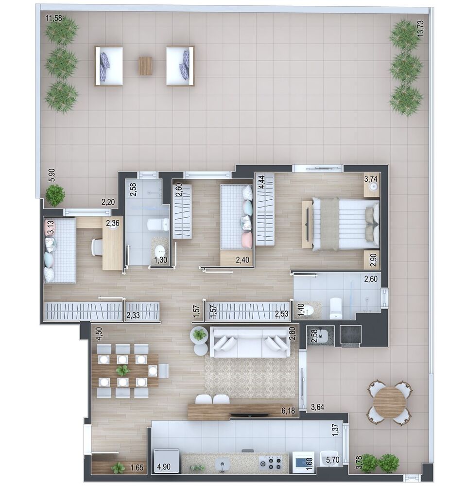 Apartamento à venda com 3 quartos, 91m² - Foto 4