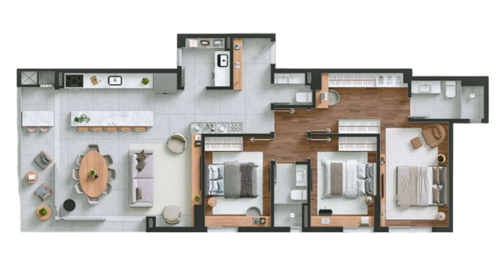 Apartamento, 3 quartos, 116 m² - Foto 3