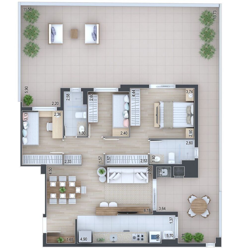 Apartamento à venda com 2 quartos, 70m² - Foto 4