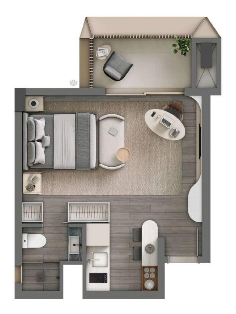 Apartamento, 1 quarto, 25 m² - Foto 18