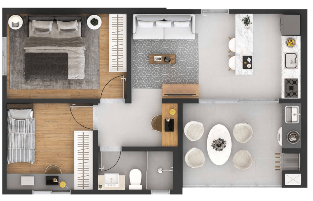 Apartamento, 2 quartos, 47 m² - Foto 4