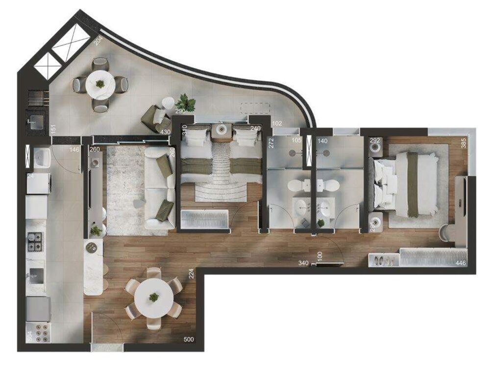 Apartamento, 2 quartos, 101 m² - Foto 1