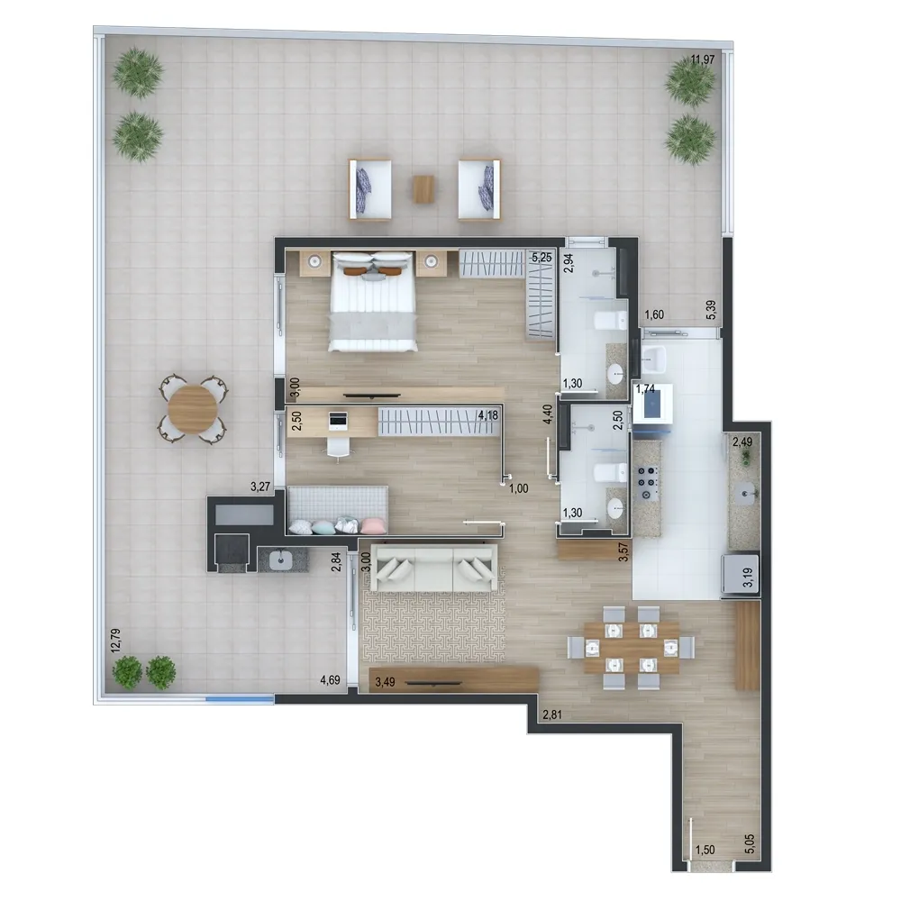 Apartamento, 2 quartos, 90 m² - Foto 3