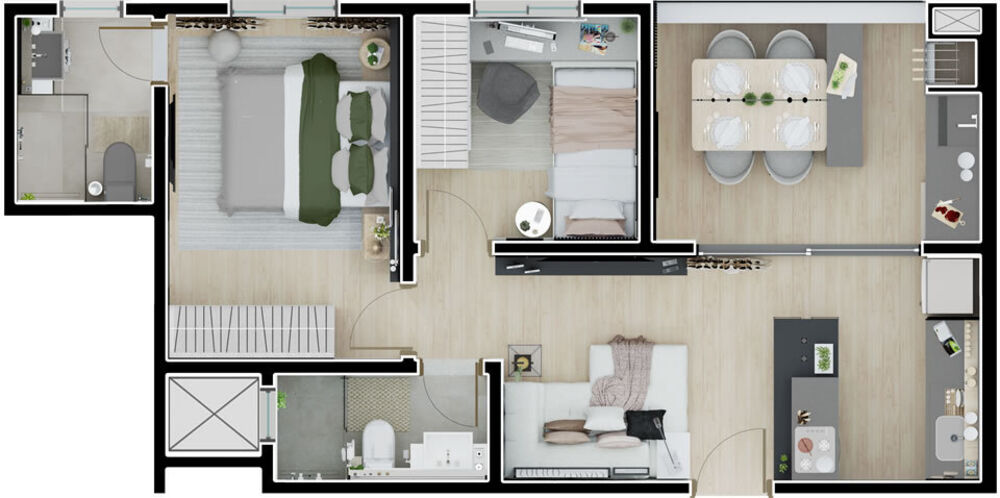 Apartamento à venda com 2 quartos, 56m² - Foto 4