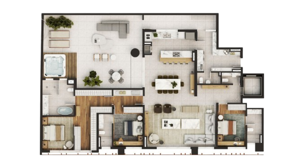Apartamento, 3 quartos, 214 m² - Foto 2