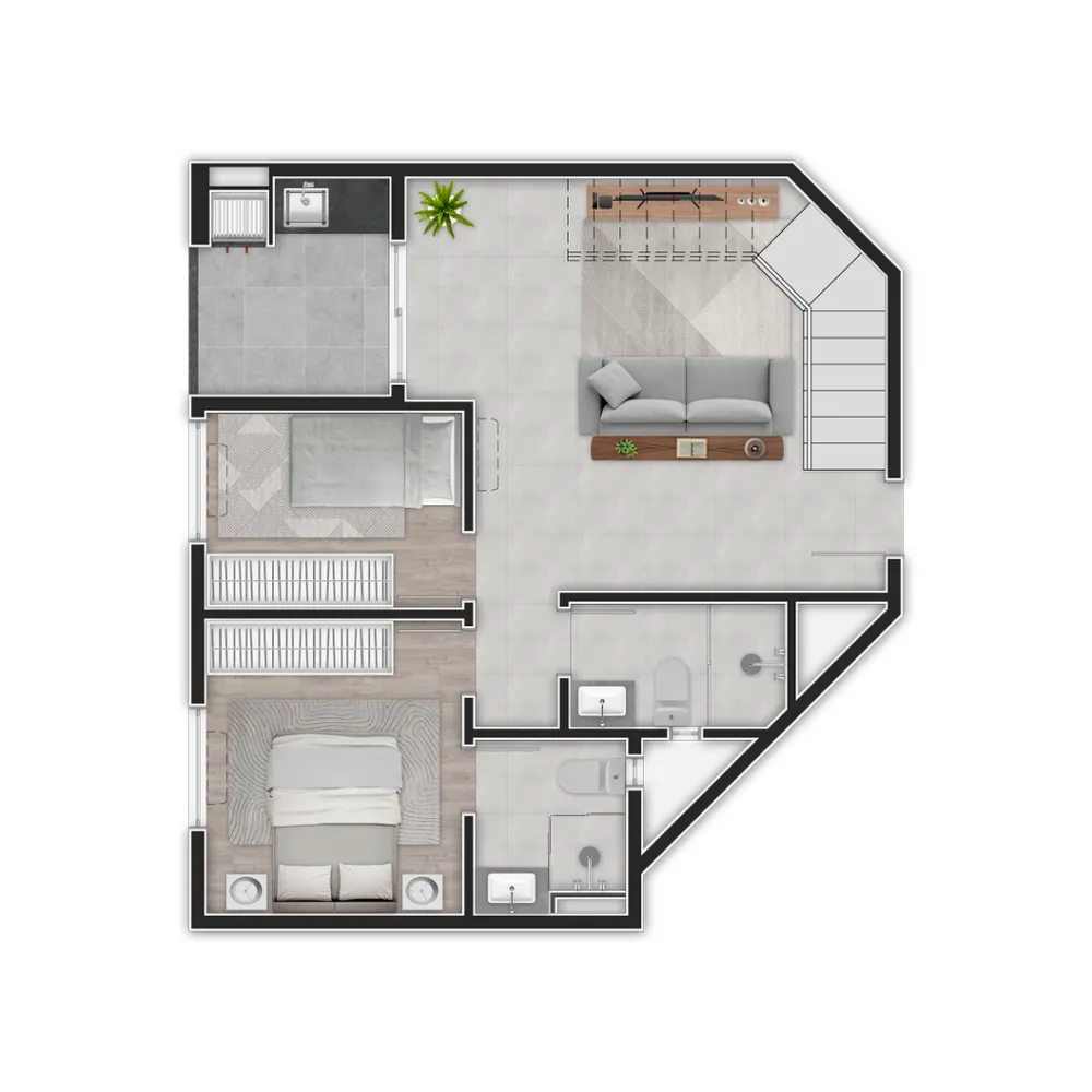 Cobertura, 3 quartos, 101 m² - Foto 2
