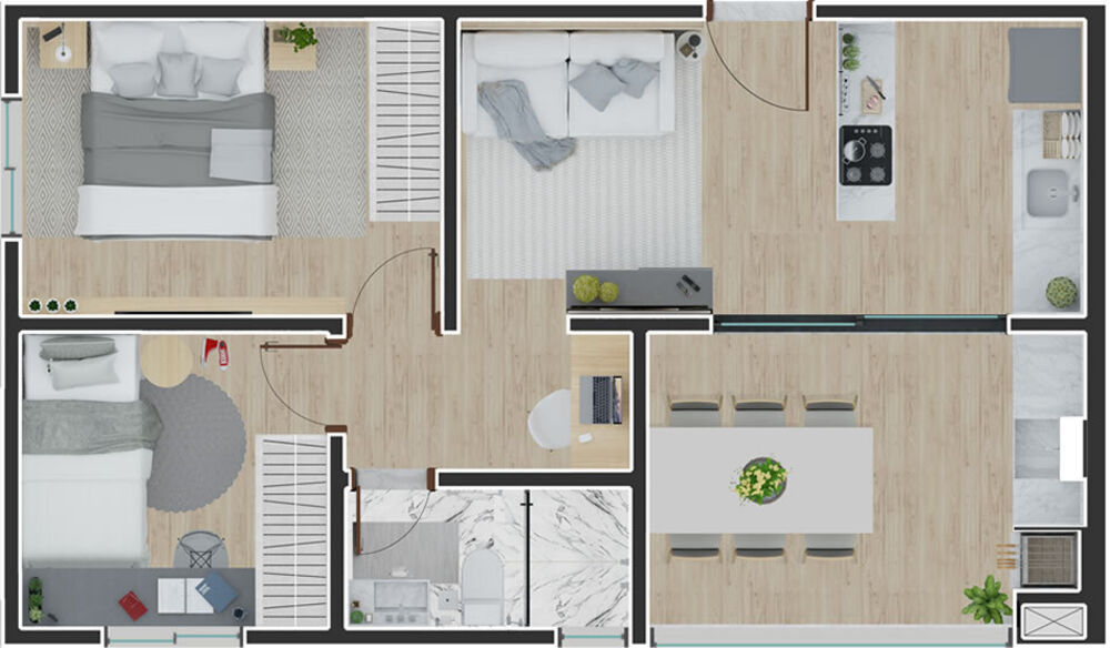 Apartamento, 3 quartos, 63 m² - Foto 4