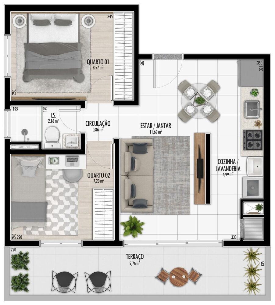 Apartamento, 2 quartos, 48 m² - Foto 4