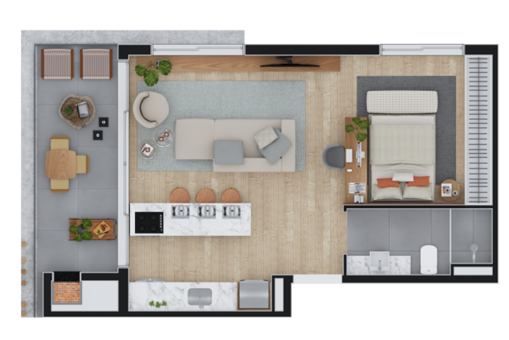 Apartamento, 1 quarto, 34 m² - Foto 4