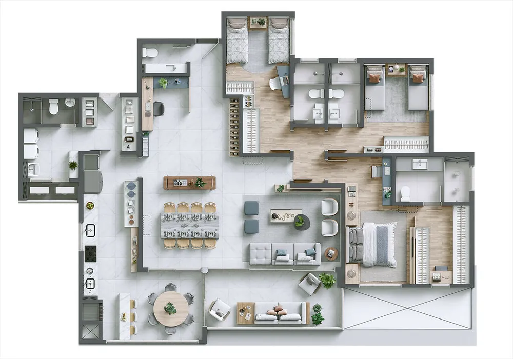 Apartamento, 3 quartos, 321 m² - Foto 1