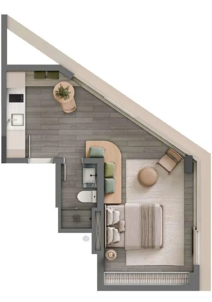 Apartamento, 1 quarto, 44 m² - Foto 3
