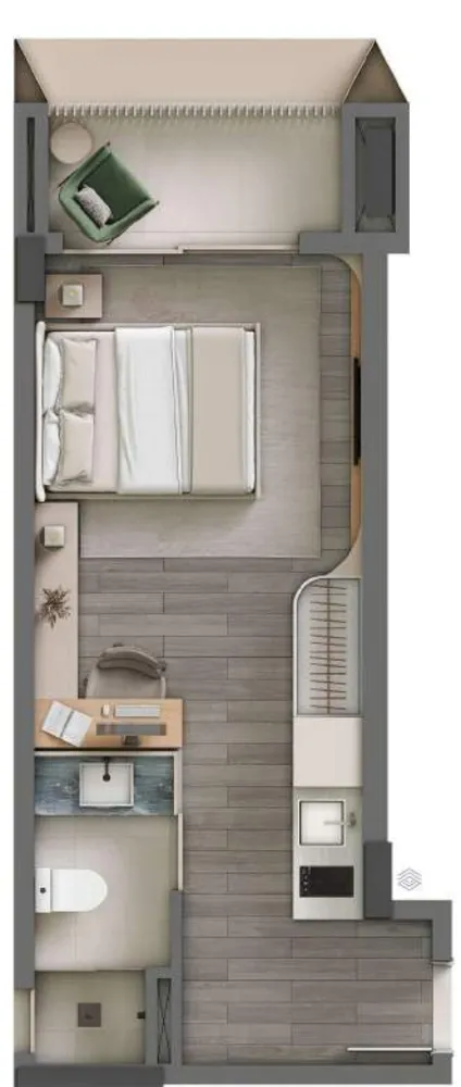 Apartamento, 1 quarto, 44 m² - Foto 1