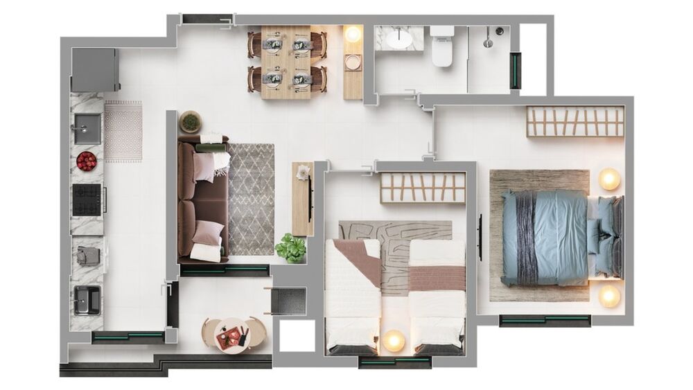 Apartamento, 2 quartos, 92 m² - Foto 1