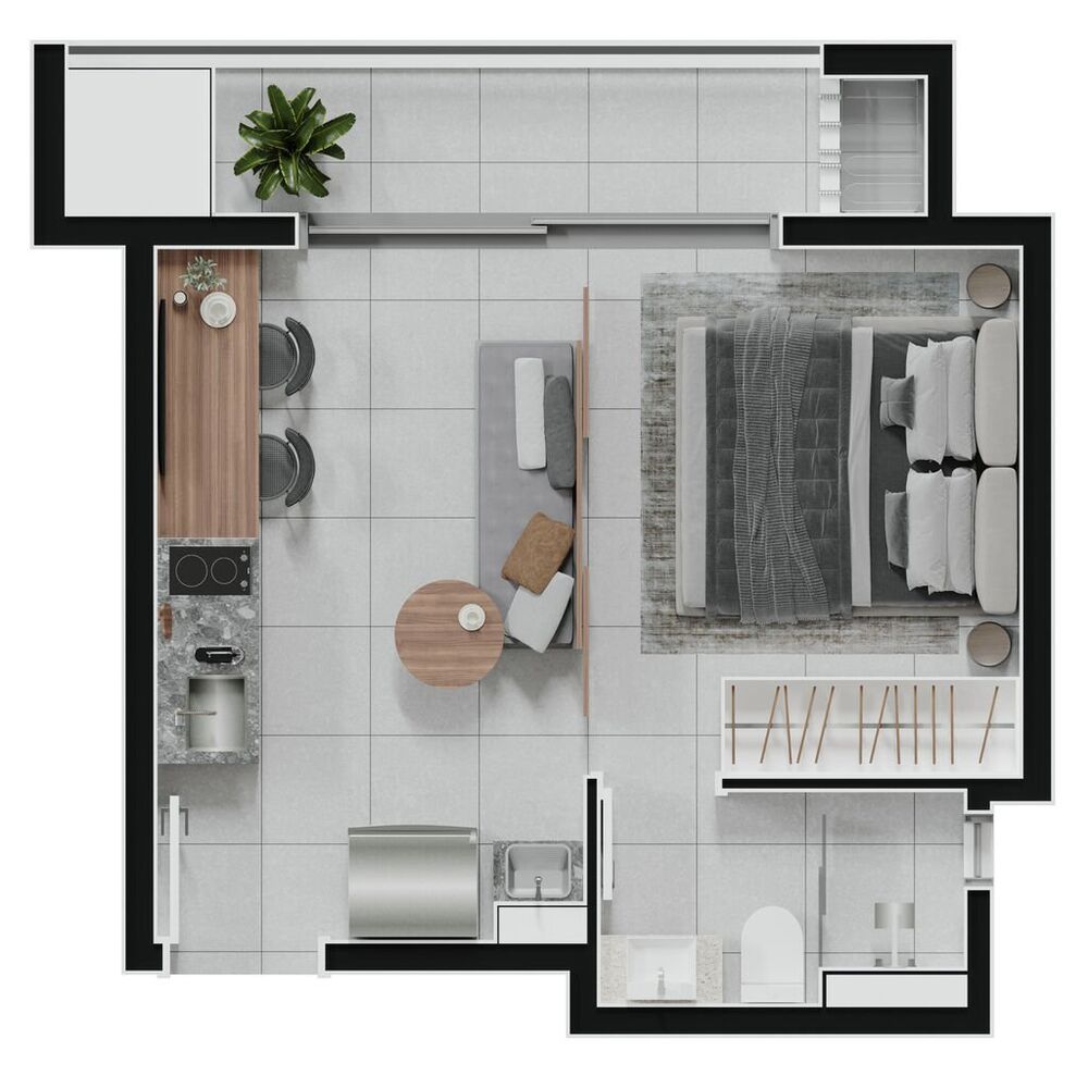 Apartamento, 1 quarto, 27 m² - Foto 4