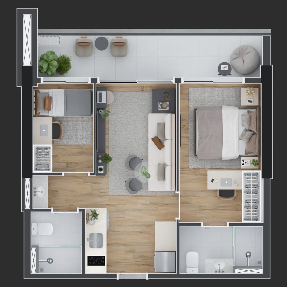 Apartamento, 1 quarto, 25 m² - Foto 2