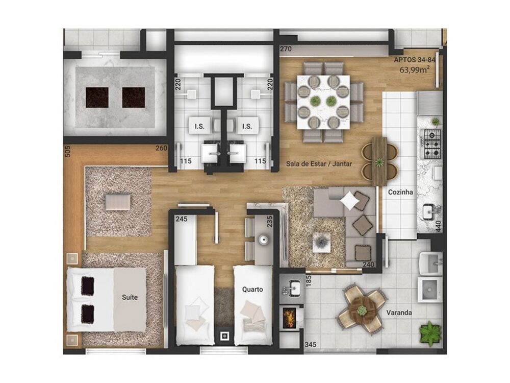 Apartamento, 2 quartos, 72 m² - Foto 4