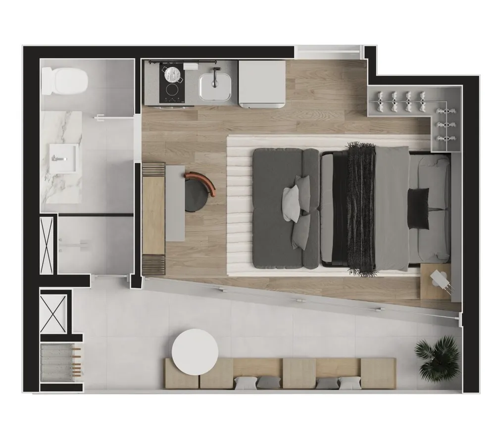 Apartamento, 1 quarto, 95 m² - Foto 2