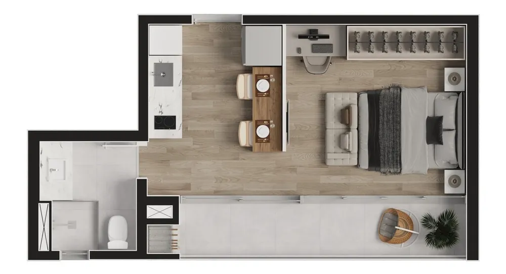 Apartamento, 1 quarto, 95 m² - Foto 3
