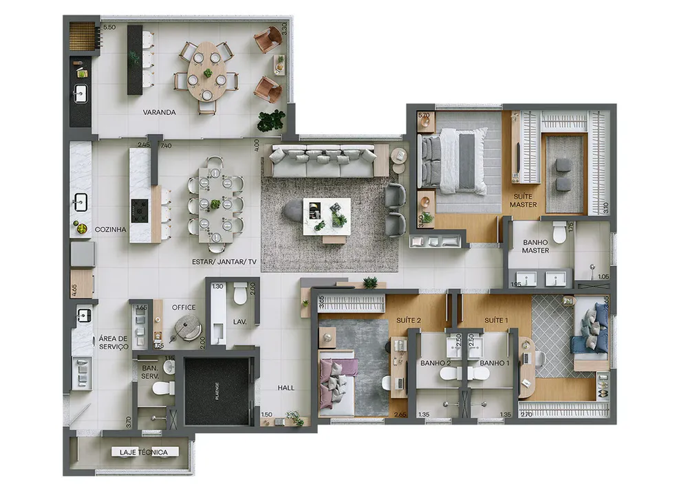 Apartamento, 3 quartos, 171 m² - Foto 2