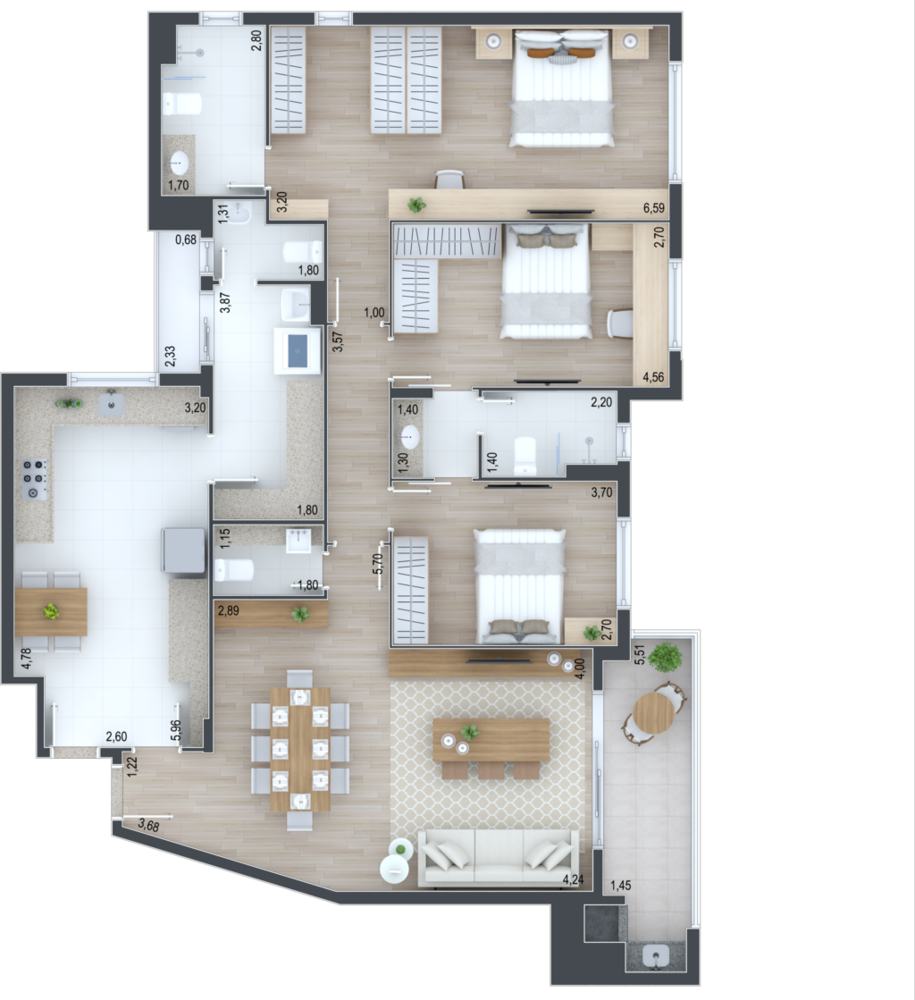 Apartamento, 3 quartos, 145 m² - Foto 4