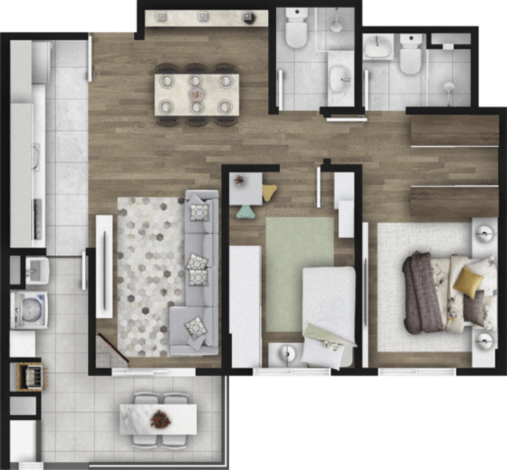 Cobertura, 3 quartos, 158 m² - Foto 3