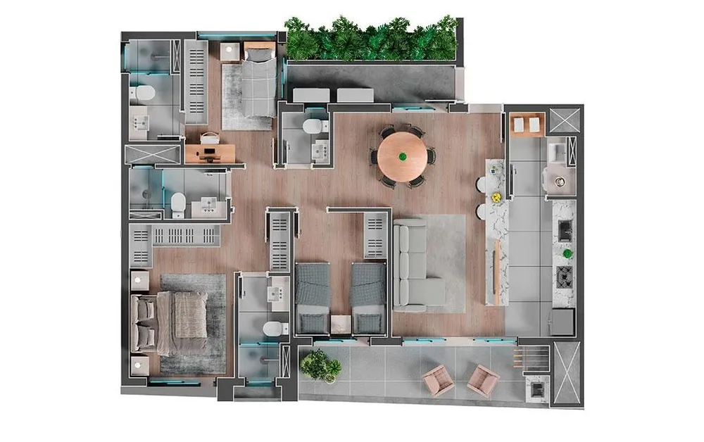 Apartamento, 3 quartos, 242 m² - Foto 2