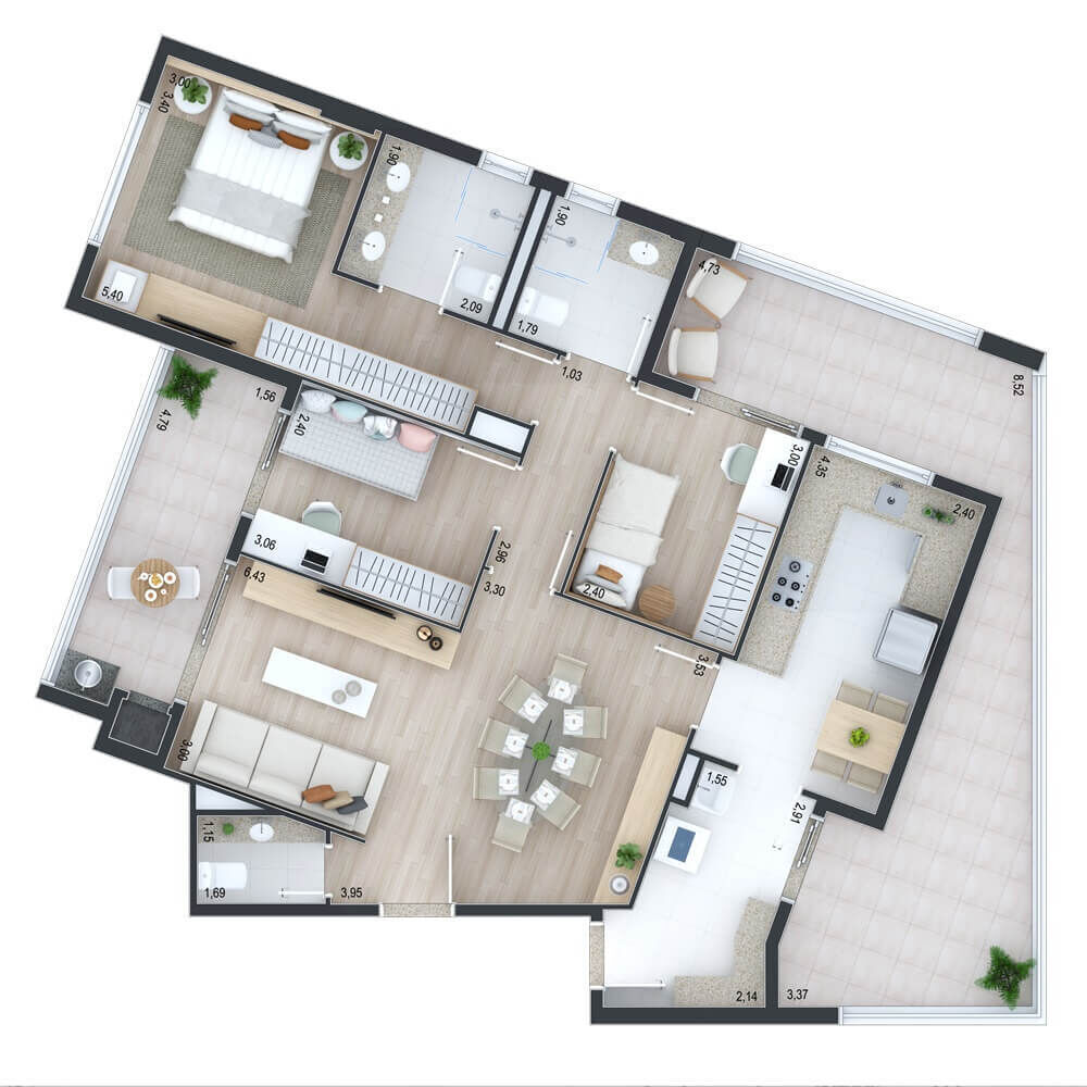 Apartamento, 3 quartos, 105 m² - Foto 1