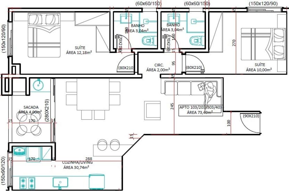 Apartamento, 3 quartos, 97 m² - Foto 4