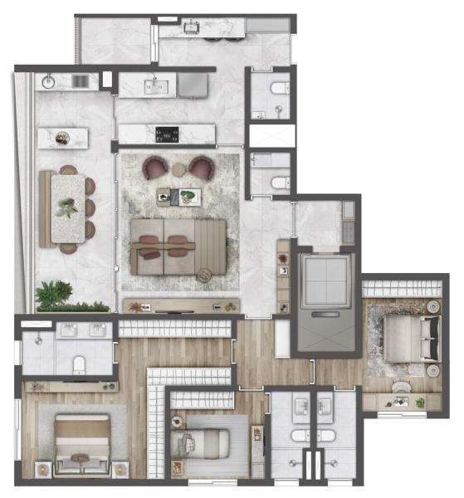 Apartamento à venda com 3 quartos, 288m² - Foto 4