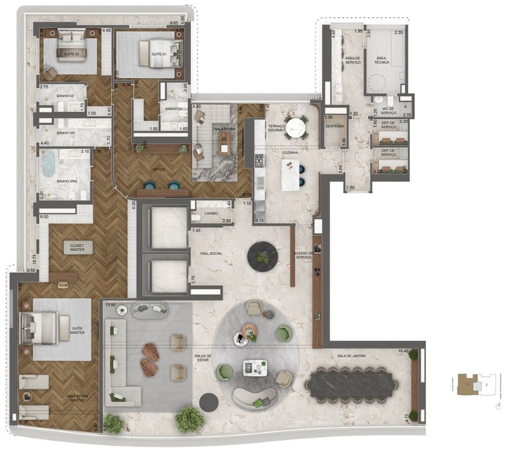 Apartamento, 4 quartos, 717 m² - Foto 12