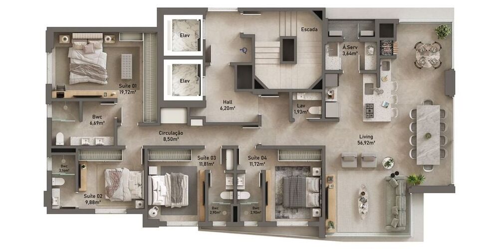 Apartamento, 4 quartos, 173 m² - Foto 8
