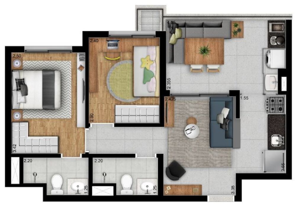 Apartamento, 1 quarto, 38 m² - Foto 10