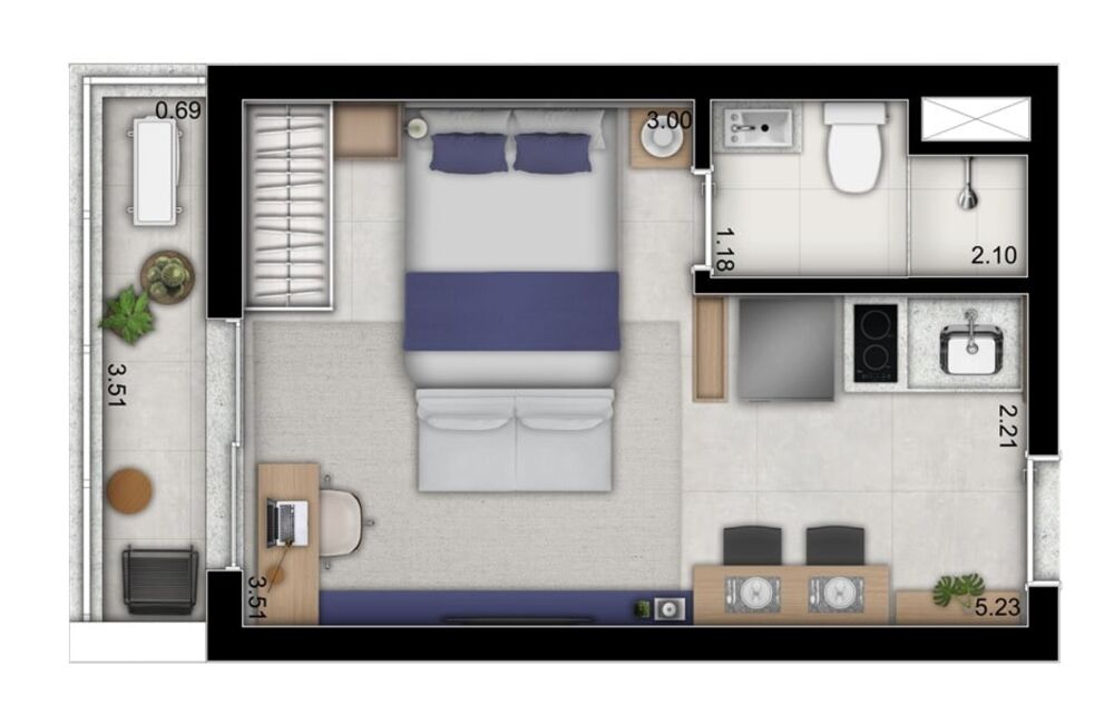 Apartamento, 1 quarto, 24 m² - Foto 6