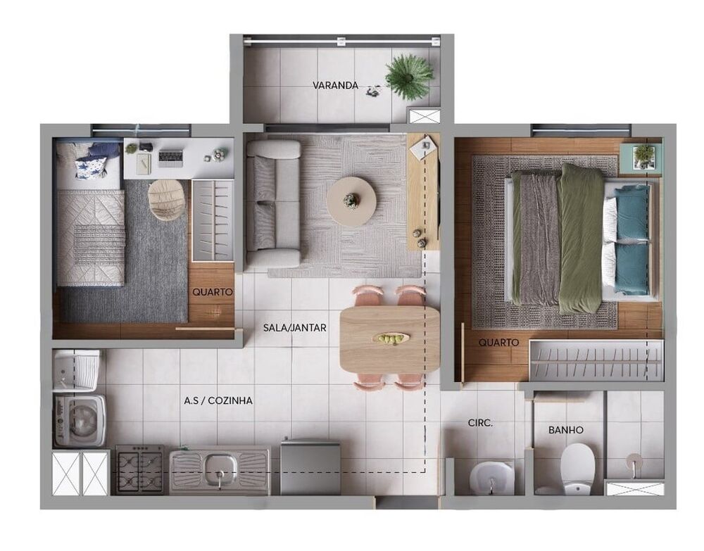Apartamento, 2 quartos, 36 m² - Foto 7