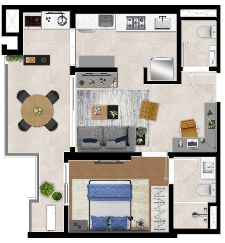 Apartamento, 1 quarto, 54 m² - Foto 24