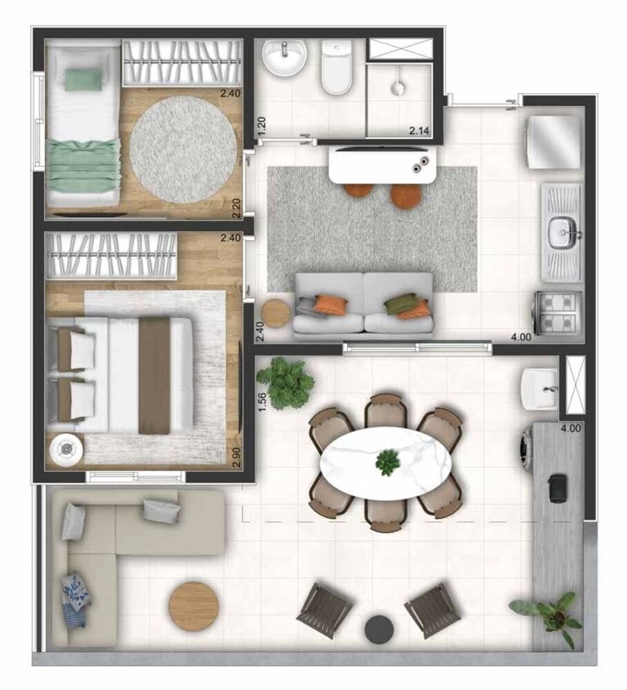 Apartamento, 2 quartos, 35 m² - Foto 4