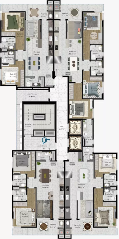 Apartamento à venda com 2 quartos, 81m² - Foto 6