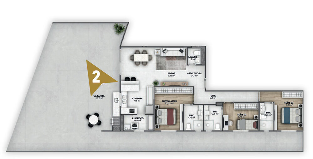 Apartamento, 2 quartos, 92 m² - Foto 4