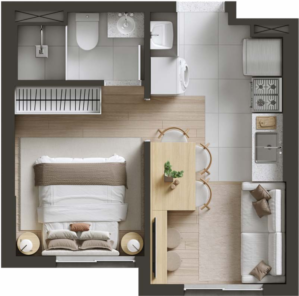 Apartamento à venda com 2 quartos, 45m² - Foto 4