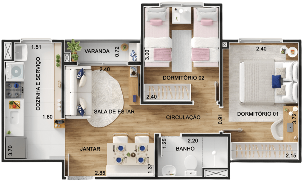 Apartamento, 1 quarto, 42 m² - Foto 4