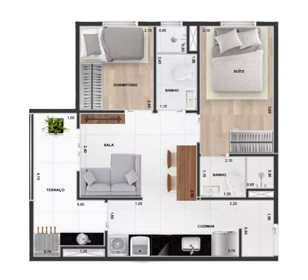 Apartamento à venda com 2 quartos, 42m² - Foto 17