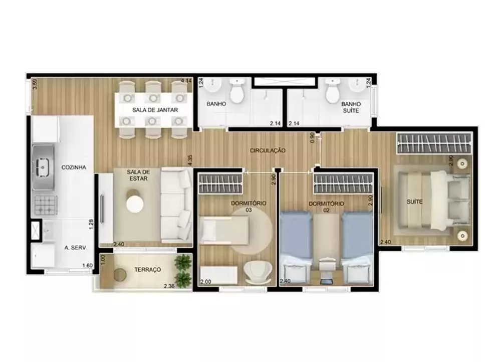 Apartamento à venda com 3 quartos, 57m² - Foto 50