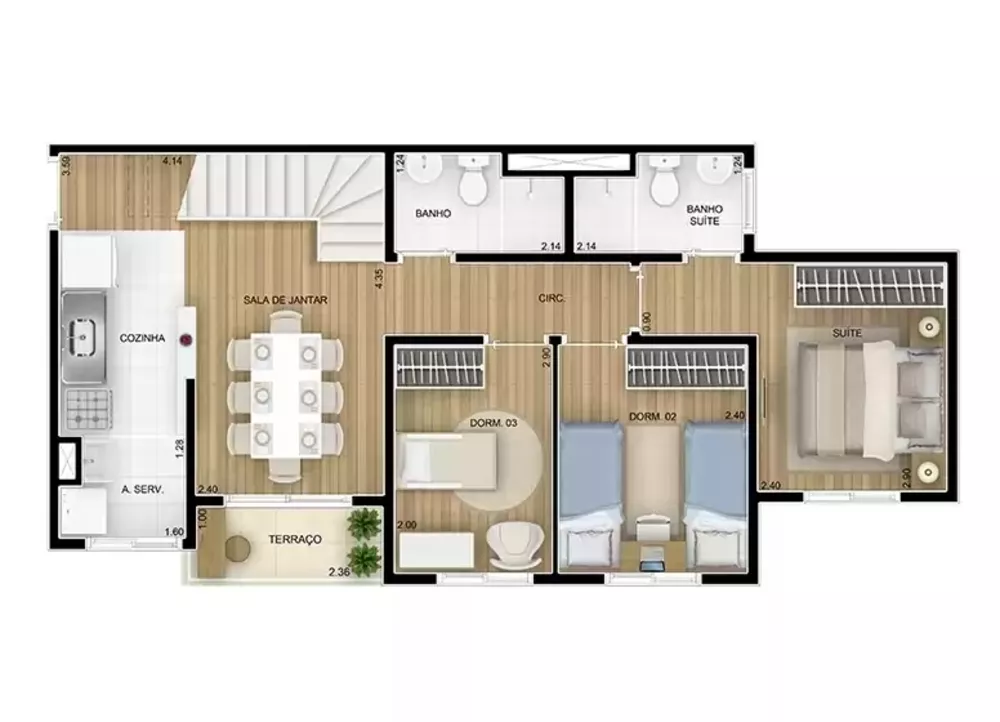 Apartamento à venda com 3 quartos, 57m² - Foto 55