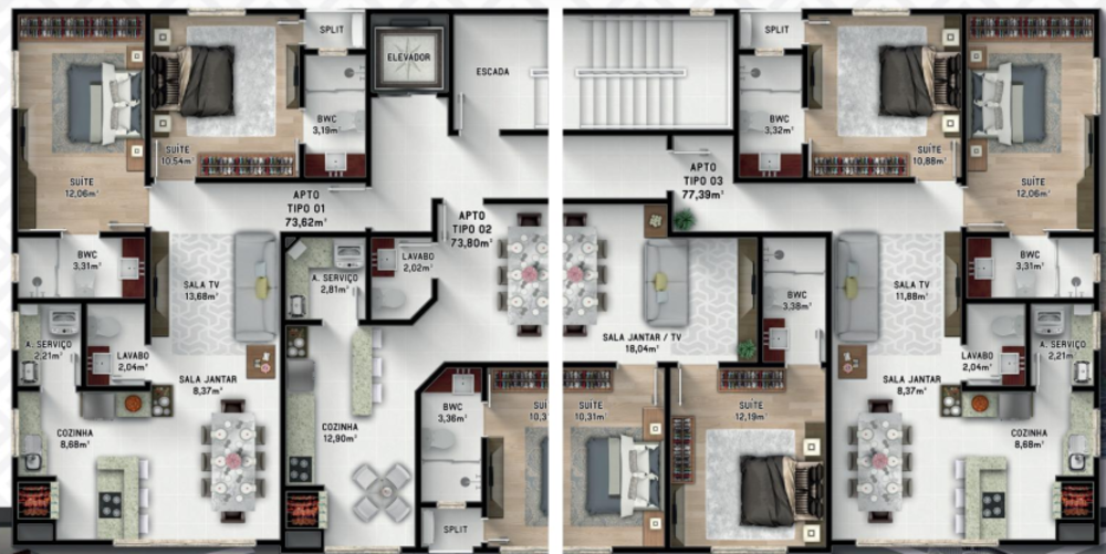 Cobertura, 3 quartos, 147 m² - Foto 4