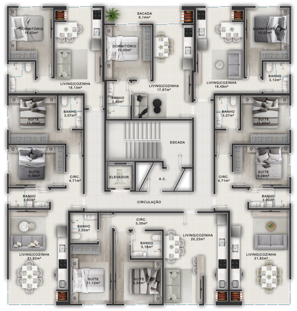 Cobertura, 3 quartos, 123 m² - Foto 26