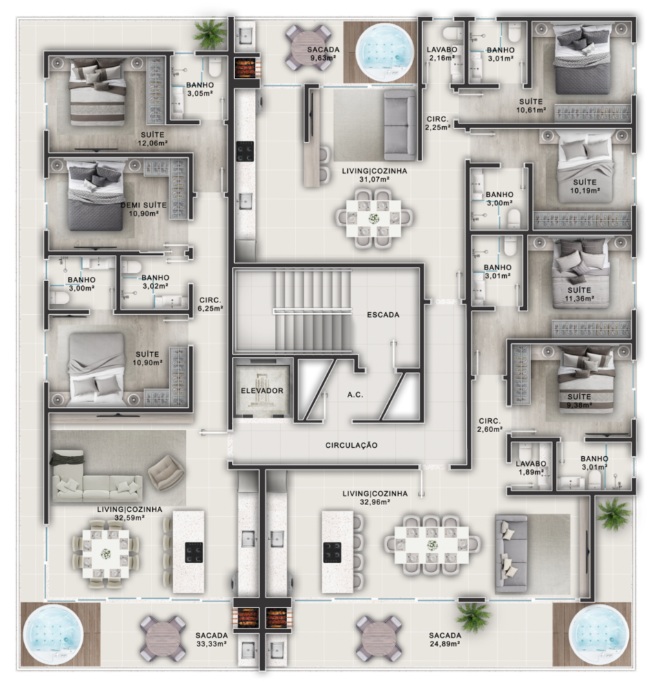 Cobertura, 3 quartos, 123 m² - Foto 24