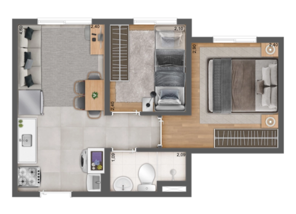 Apartamento, 2 quartos, 32 m² - Foto 18