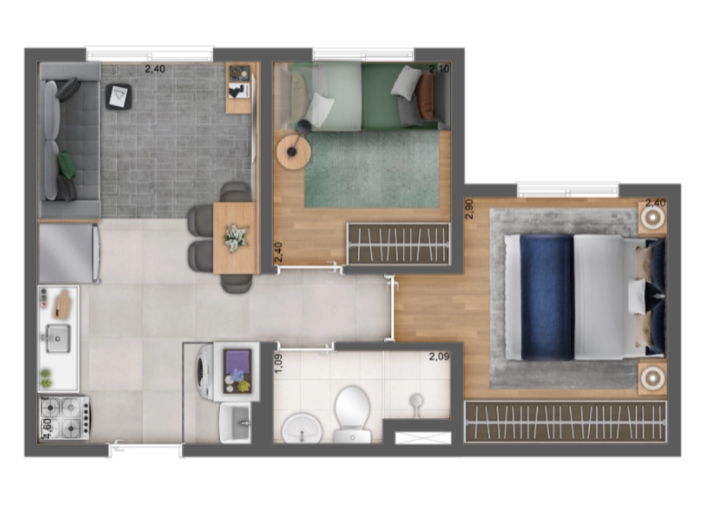 Apartamento, 2 quartos, 32 m² - Foto 20