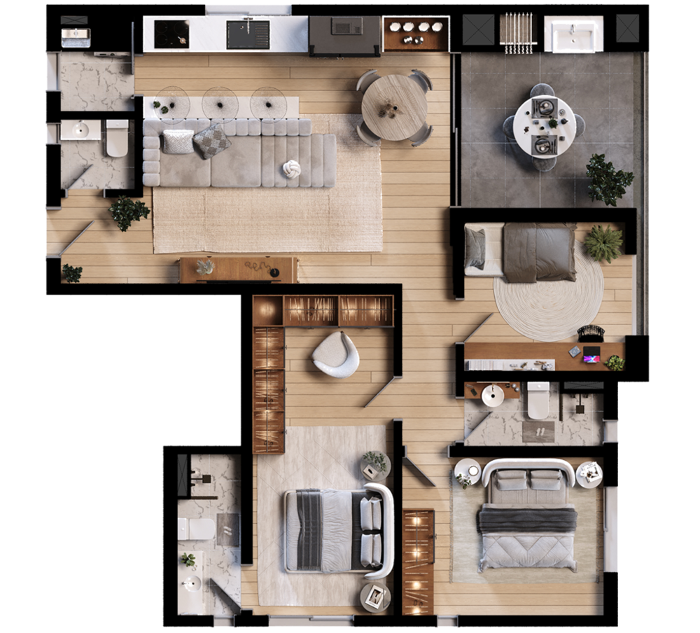 Apartamento, 2 quartos, 64 m² - Foto 4