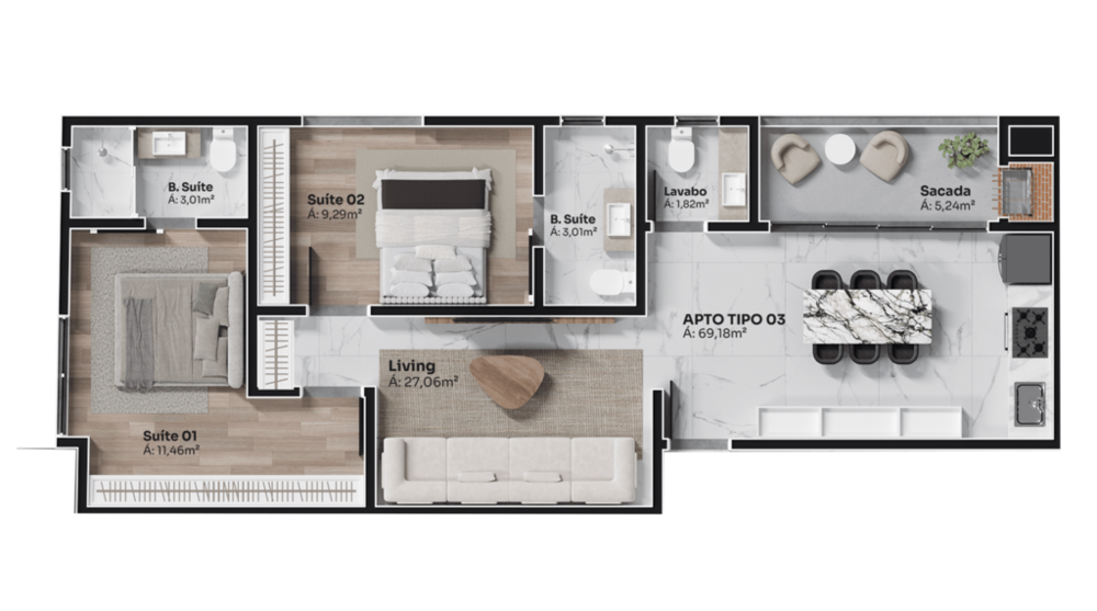 Apartamento, 2 quartos, 56 m² - Foto 27